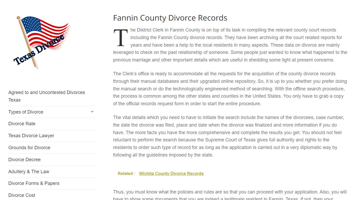 Fannin County Divorce Records – Divorce in Texas